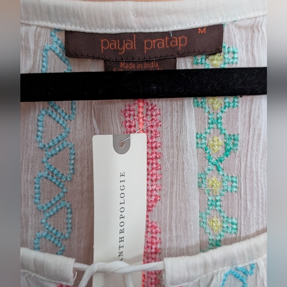 Anthropologie Multicolor Striped Blouse, Gorgeous, Medium, NWT, 148 Retail - Picture 2 of 3